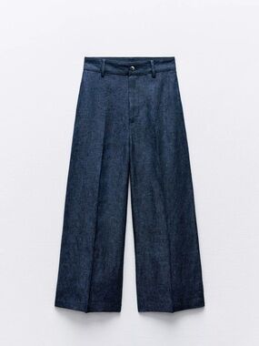 Zara Wide-Leg Culottes in Indigo 3364/979